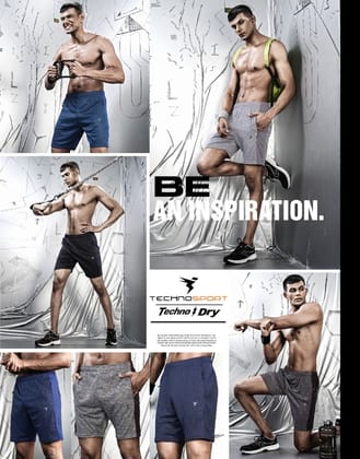 TechnoSport Men's Dry-Fit Shorts OR-36-M