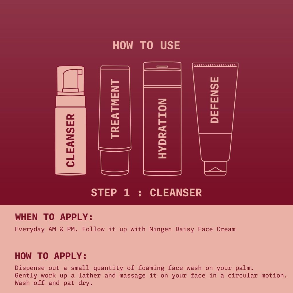 Ningen Strawberry Foaming Face Wash I Enriched with Cucumber, Lemon, Gooseberry I Irritation Free, Paraben Free I Removes Dirt, Toxins, Impurities I 100g, White