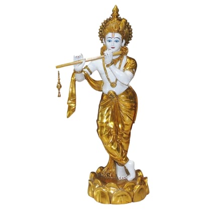 Brass Decorative Krishna Ji Statue � Premium Religious Showpiece, Height : 39 Inch (BSMAS1838 E)