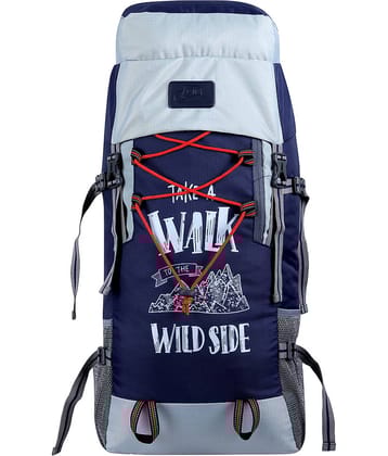 Leather World 45 Ltrs Blue Backpack Bag