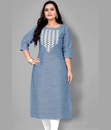 Hetsa - Pink Cotton Women's Straight Kurti ( Pack of 1 )