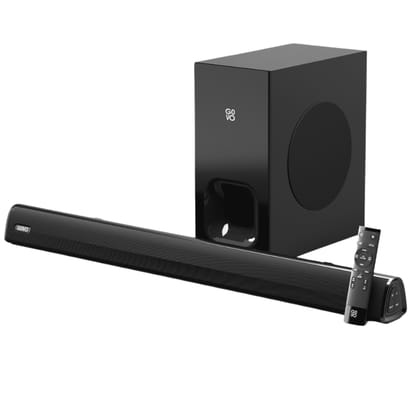 OPEN BOX GOVO GOSURROUND 850 |6.25'' WIRED SUBWOOFER | 200 W RMS | BLUETOOTH V5.3 SOUNDBAR | 2.1 CHANNEL | BLACK