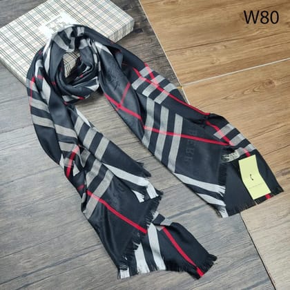 BB Luxury Woollen Stole W80-Black