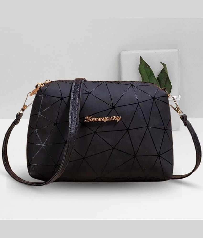 TCRAZY Sling Bag PU Set of 1 ( Black )