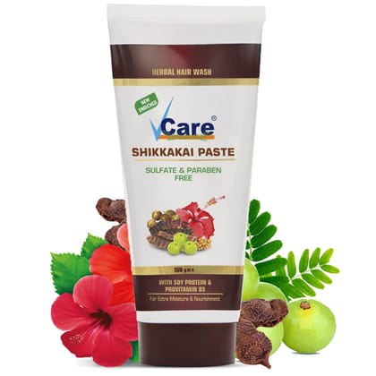 Vcare Shikkakai Paste, Natural Shikkakai Paste Reduces Hair Fall And Promotes Hair Growth, 150Gm