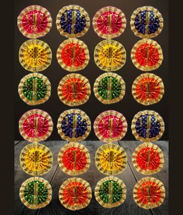 Green Spiritual Laddu Gopal Krishna Multicolor Cotton Dress ( Pack of 1 ) dress