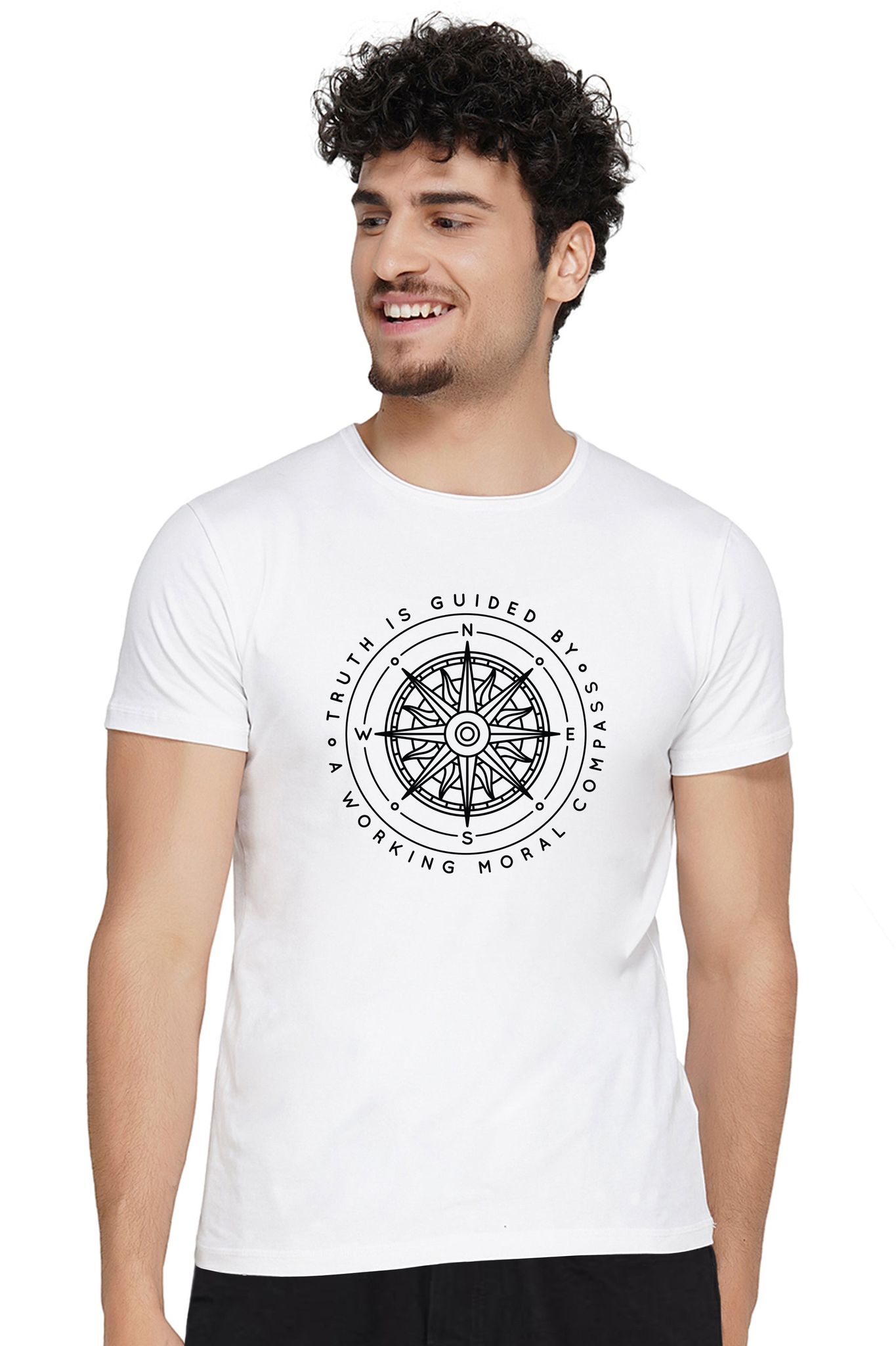 Truth Is Guided By A Working Moral Compass-S / White