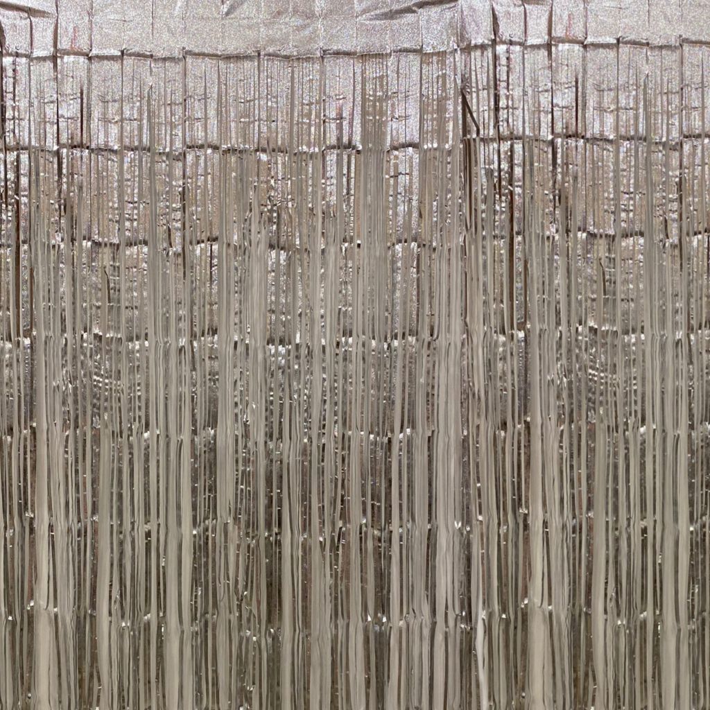 Textured Foil Silver Curtain - 7FT X 3FT - Party and Festive Needs | Buy online on ZillyBuy