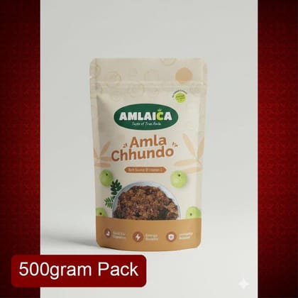 Amlaica Amla Chhundo (500g) | Grated Indian Gooseberry with Jaggery & Spices | Immunity Booster & Digestive Aid