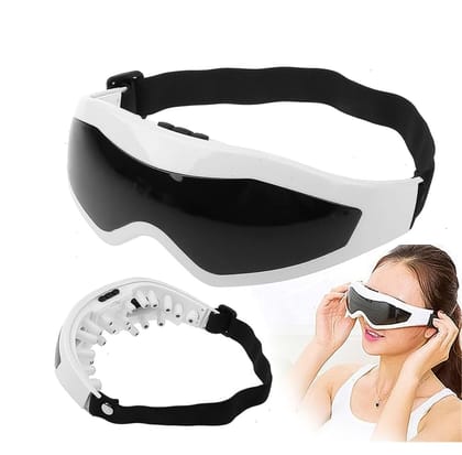 Electric Eye Massager with Heat, Rechargeable Wireless Massage Device, Air Pressure Compression, Adjustable Band, 24 cm