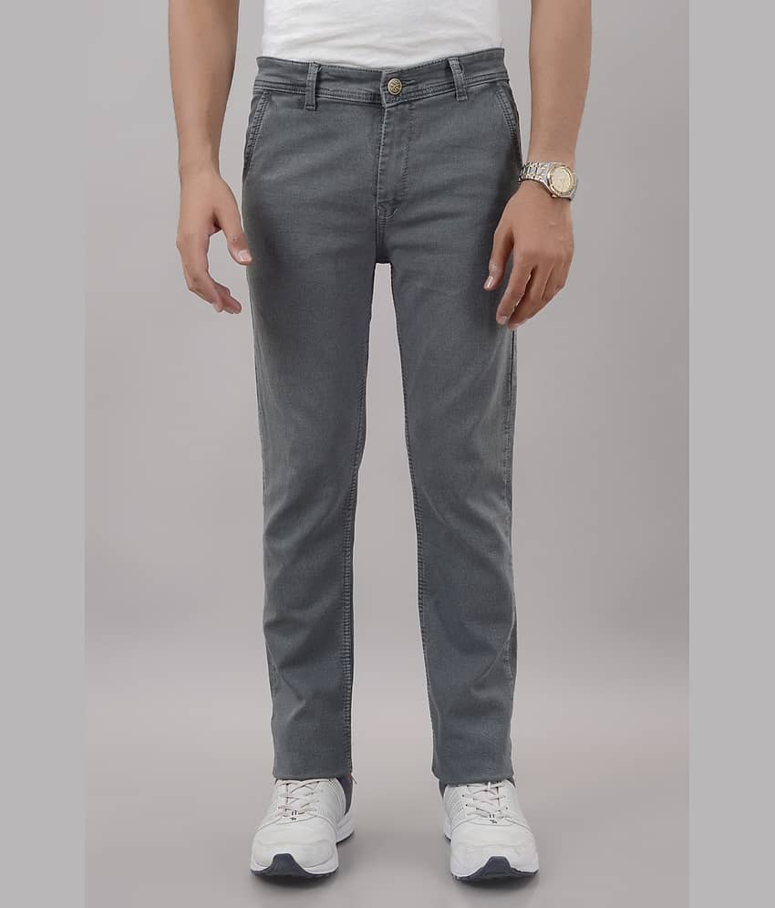 MOUDLIN Slim Fit Clean Look Men's Jeans - Grey ( Pack of 1 )