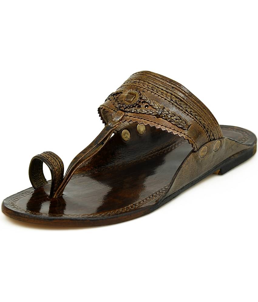 STEPHORN Brown Men's Kolhapuris