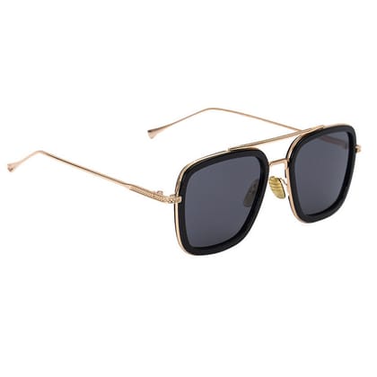 Dervin Tony Stark Sunglasses for Men-Gold-Black