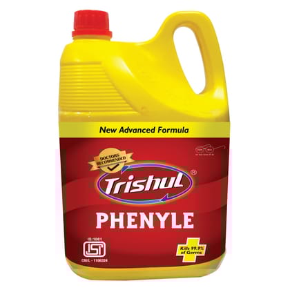 Trishul Black Phenyl Liquid Surface Floor Cleaner | Remove Dirt | Germs | Bacteria & Kill Flies | Mosquitoes | Keep Home | Hospitals | Offices | Schools & Washrooms Germ Free | ISI Marked | 1 Ltr
