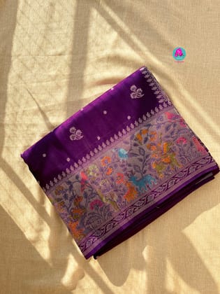 Banarasi Tussar Georgette Saree With beautiful border