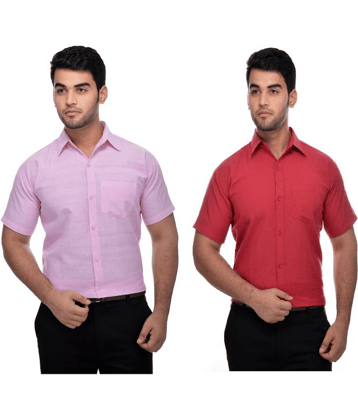 DESHBANDHU DBK Cotton Regular Fit Half Sleeves Men's Formal Shirt - Multi ( Pack of 2 )