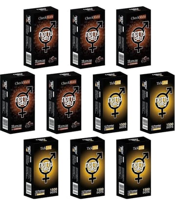 NottyBoy Extra Dotted and Chocolate Flavour Condoms Pack of 100