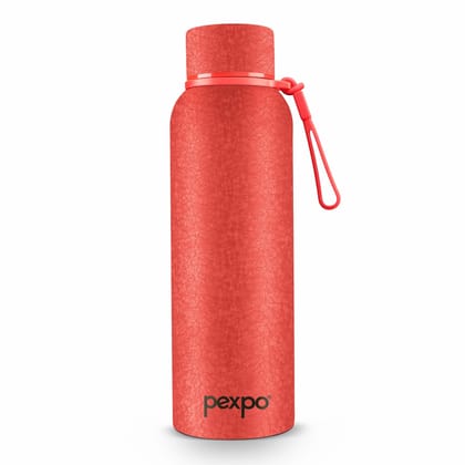 Pexpo 24 Hrs Hot & Cold Stainless Steel ISI Certified Flask, 700 ml, Red, Bravo | Thermosteel Bottle | Double Wall | Durable | Home | School | Office | Traveling | Hiking | Vacuum Insulated Bottle