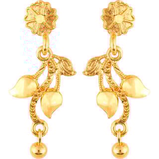 Vighnaharta Elegant Twinkling Beautiful Gold Plated Screw back dangler studs Earring for Women and Girls   [VFJ1845ERG]