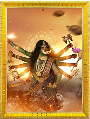 NOKKES Varahi Laxmi Devi Photo Frames Religious Photo frame 5X7 Inch Photo Frame_W18