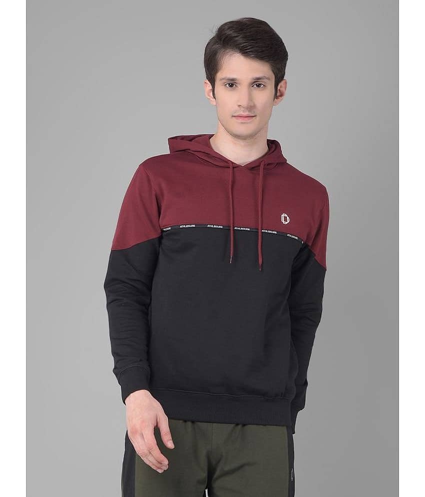 Dollar Cotton Hooded Men's Sweatshirt - Red ( Pack of 1 )