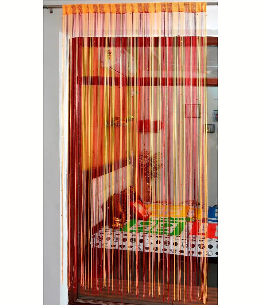 Ace International Others Semi-Transparent Rod Pocket Long Door Curtain 9ft (Pack of 1) - Maroon