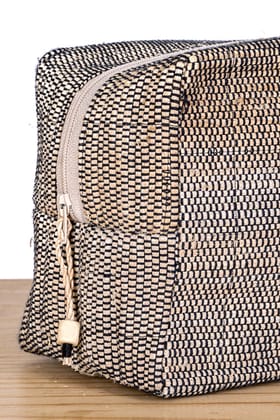 Saral Hand-Woven Wide Pouch-Beige