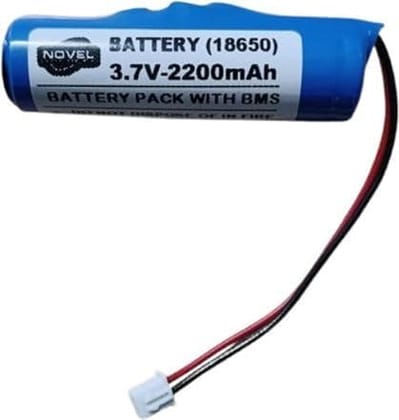 NOVEL 3.7V 18650 Lithium-Ion Rechargeable Battery Pack 2200mAh with BMS Protection | Suitable for Biometric Devices, POS Machines and Portable Electronics