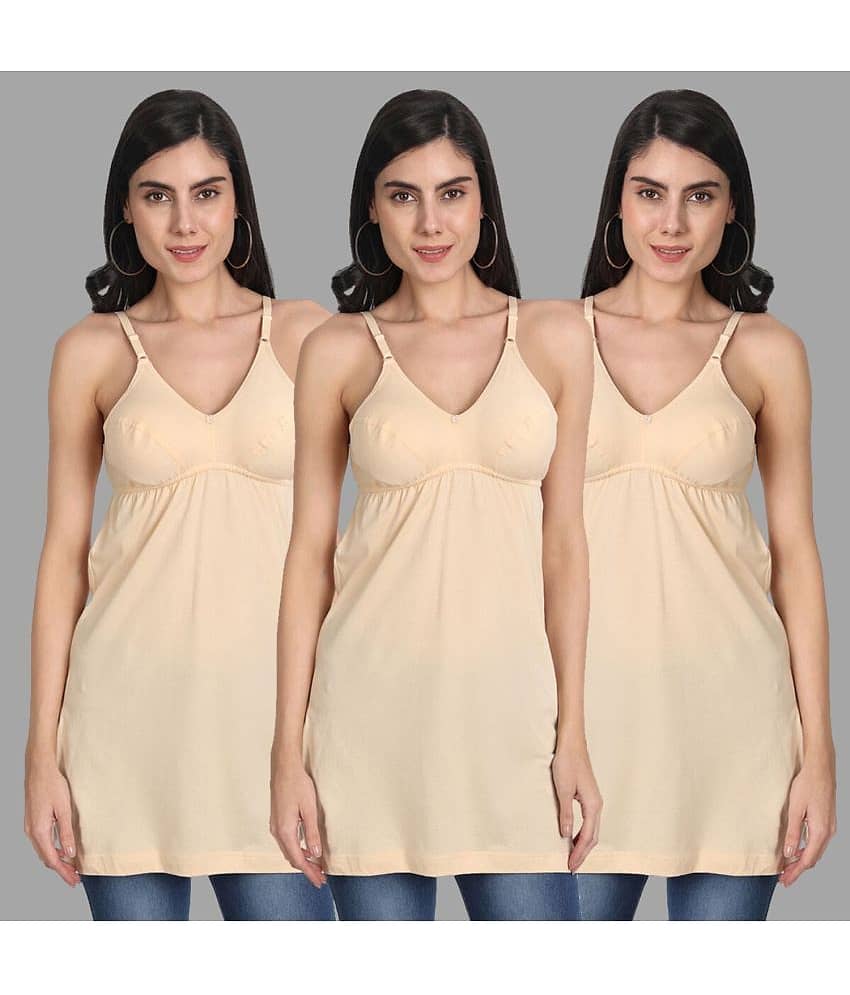 AIMLY Cotton Camisoles - Multi Color Pack of 3