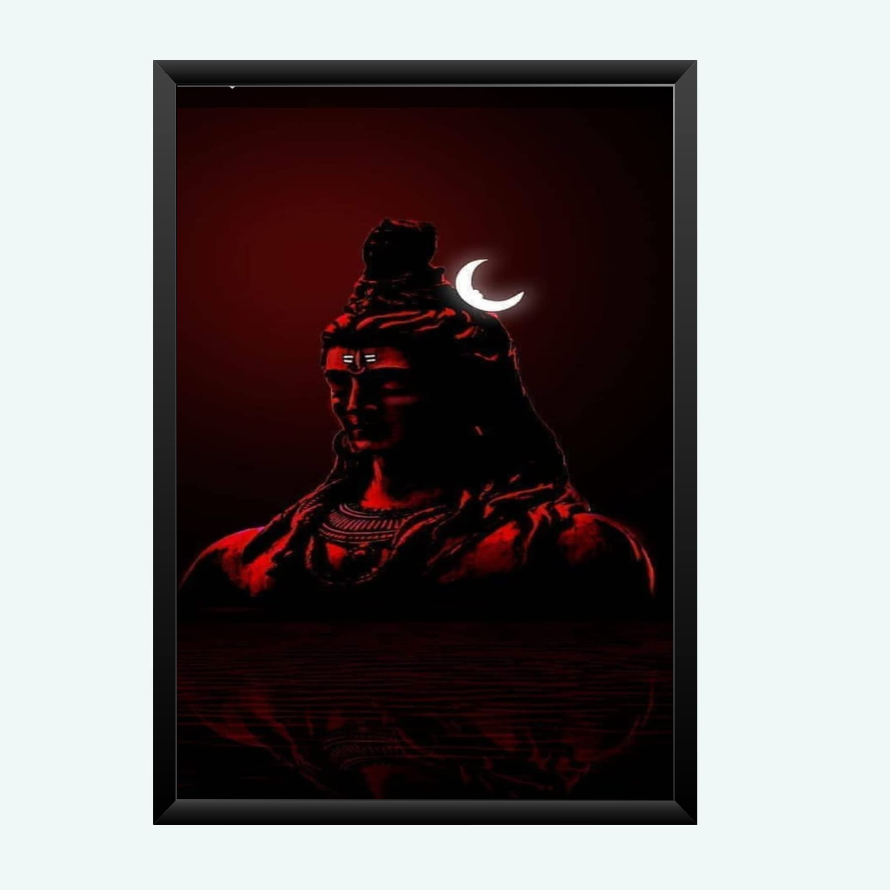 NOKKES Bhagwan Shiv Ji Wall Photo Frame For Puja And Wall Decoration Wall Photo Frame Size 8X12 Inch25