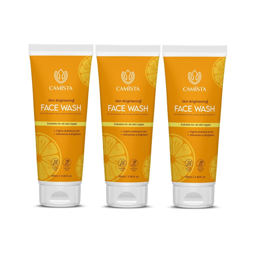 CAMISTA Skin Brightening Face Wash with Orange Peel & Mulberry Extract