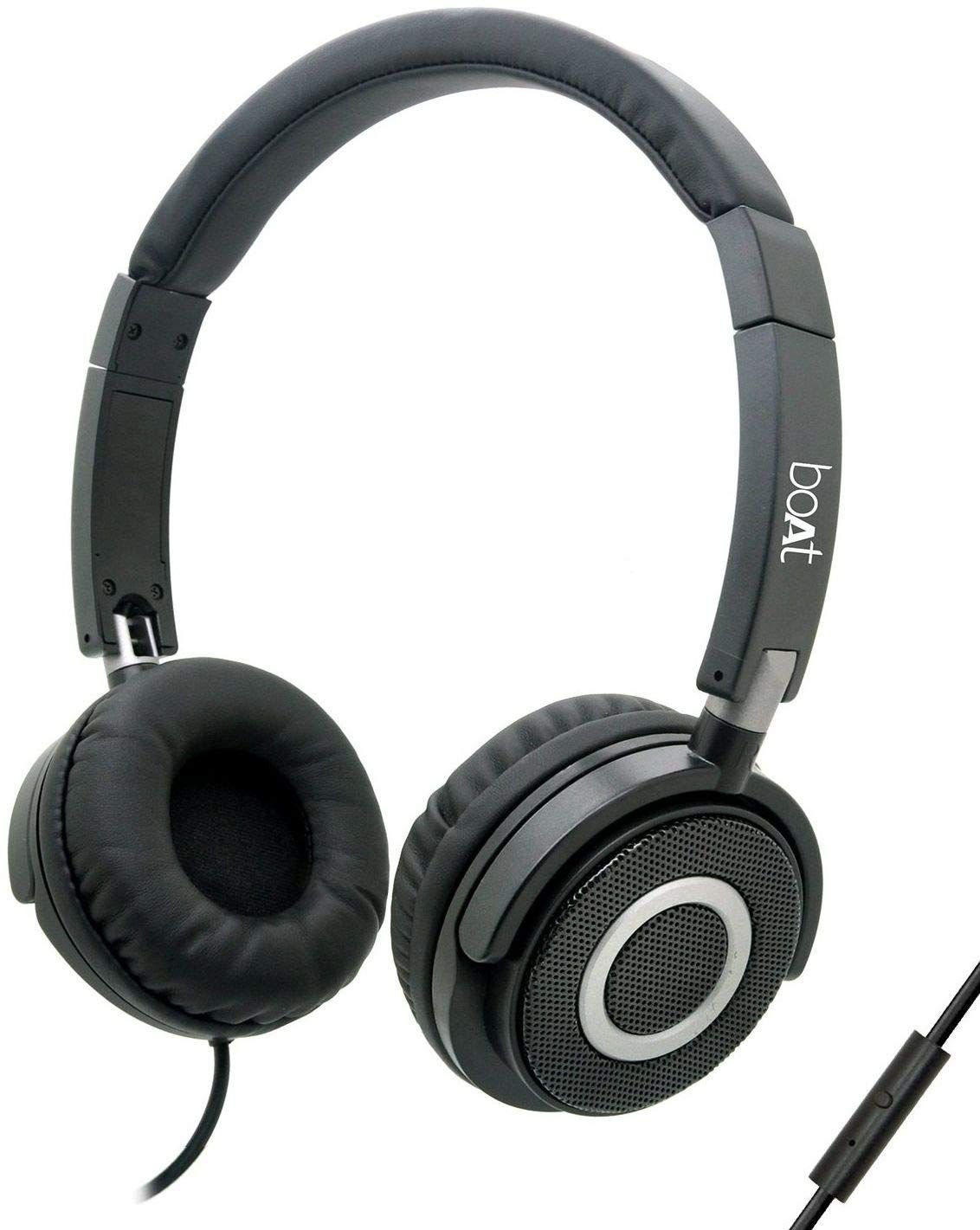 boAt Bassheads 900 On Ear Wired Headphone With Mic boAt Bassheads 900 On Ear Wired Headphone With Mic - Carbon Black / One Size