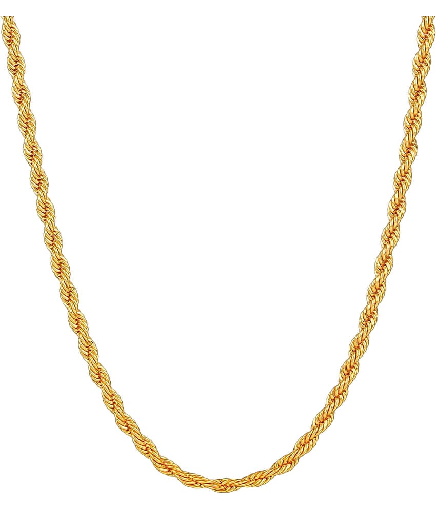 FASHION FRILL Gold Plated Chain ( Set of 1 )