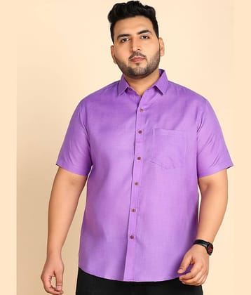 PRINTCULTR Cotton Blend Regular Fit Solids Half Sleeves Men's Casual Shirt - Purple ( Pack of 1 )