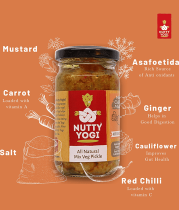Nutty Yogi All Natural Mix Veg Pickle 200 g
