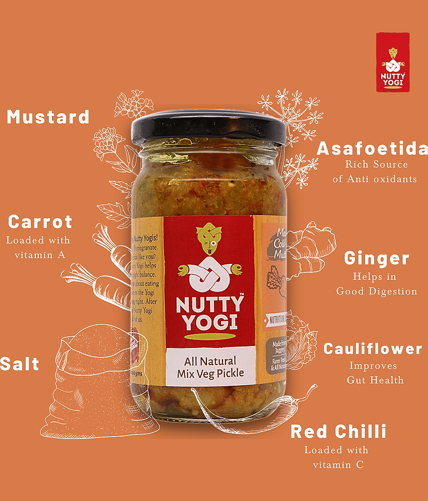 Nutty Yogi All Natural Mix Veg Pickle 200 g