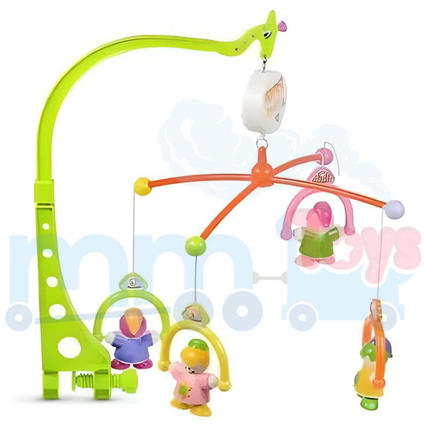 MM TOYS Rotating Manual Musical & Light Rattle Cot Mobile for Cradle and Bed Jhoomer - Baby Rattles