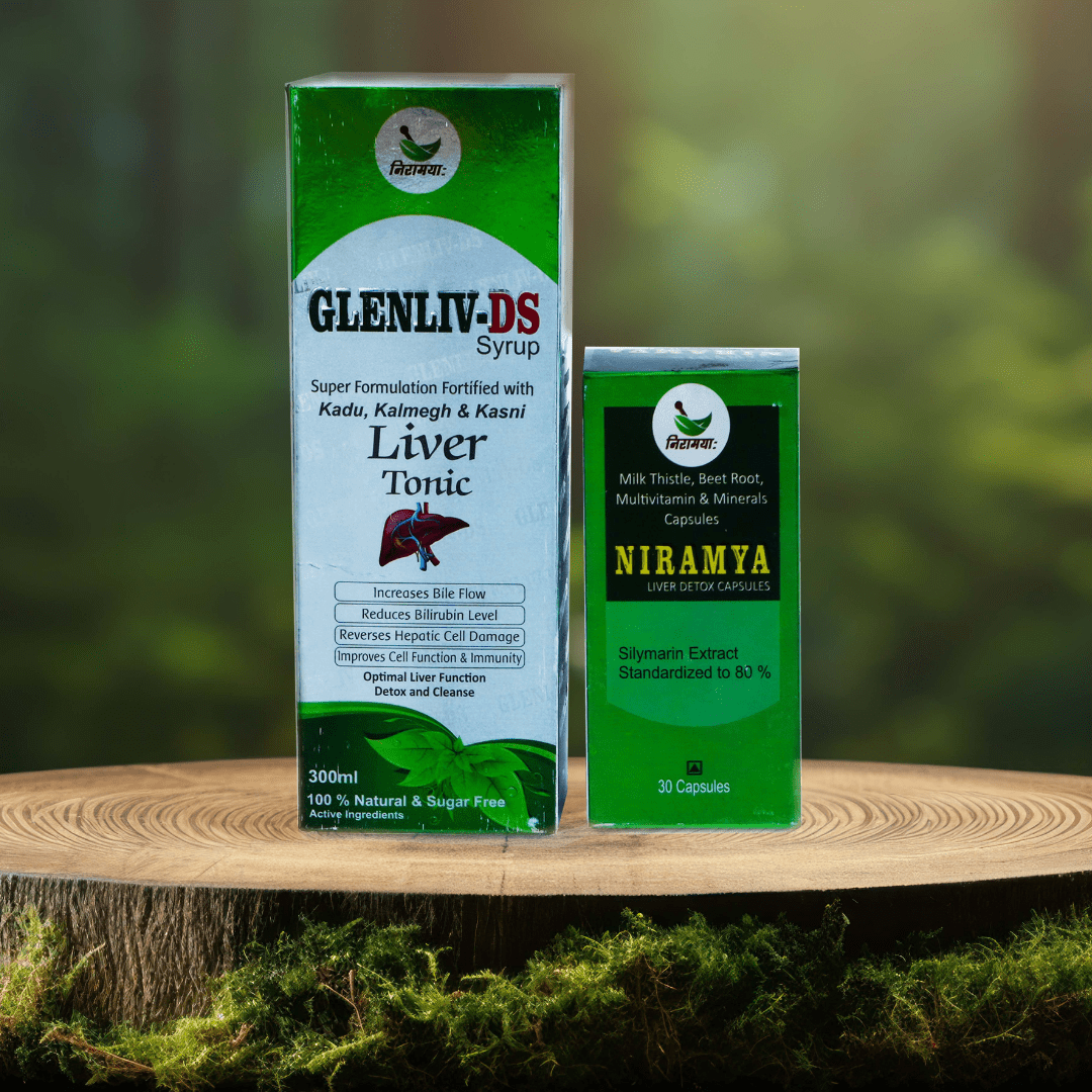 Glenliv Ds Syp + Niramya Liver Detox Cap Combo