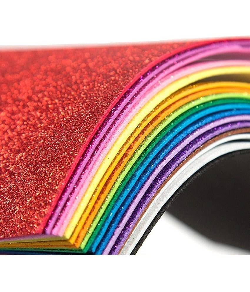 ECLET A4 Glitter Foam Sheet Sparkles Red Color, for Art & Craft, Decoration, Gift Wrapping, Scrapbooking, Craft Project, Etc