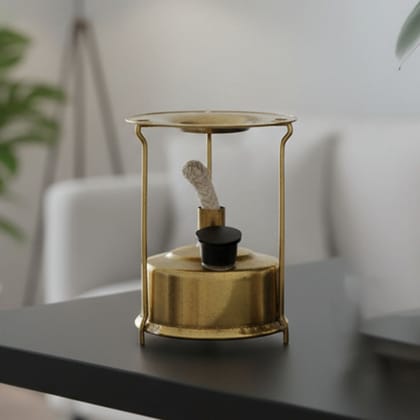 Brass Mini Oil Burner Toy | Handmade Brass Collectible, Height : 3.5 Inch (ZMAS354 D)