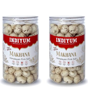 Indiyum Foxnuts Makhana Himalyan pink saltblack pepper Flavour 90gm (Pack of 2)