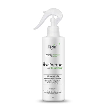 ktein 100% Plant Based Natural Hair Heat Protection with Xtra Shine Spray Hair Spray (200 ml)