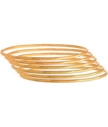 JFL - Jewellery For Less Traditional Ethnic One Gram Gold Plated Pair Of Bangles - Set of 6