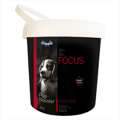 Drools Focus Pup Booster - Puppy Weaning Diet for All Breeds, 300g