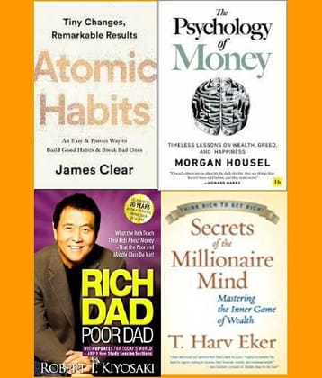 Atomic Habits + The Psychology of Money +  Rich Dad Poor Dad + Secrets of the Millionaire Mind