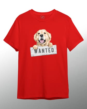 Wanted-Doggy T-Shirt-Small / Red