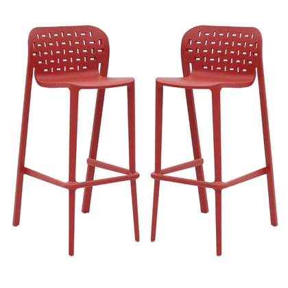 Supreme Furniture Pub Plastic high Rise Chair Without-Arm Suitable for Pubs, Cafetaria, Bars, Restaurant, Hotel, Resort, Indoor & Outdoor