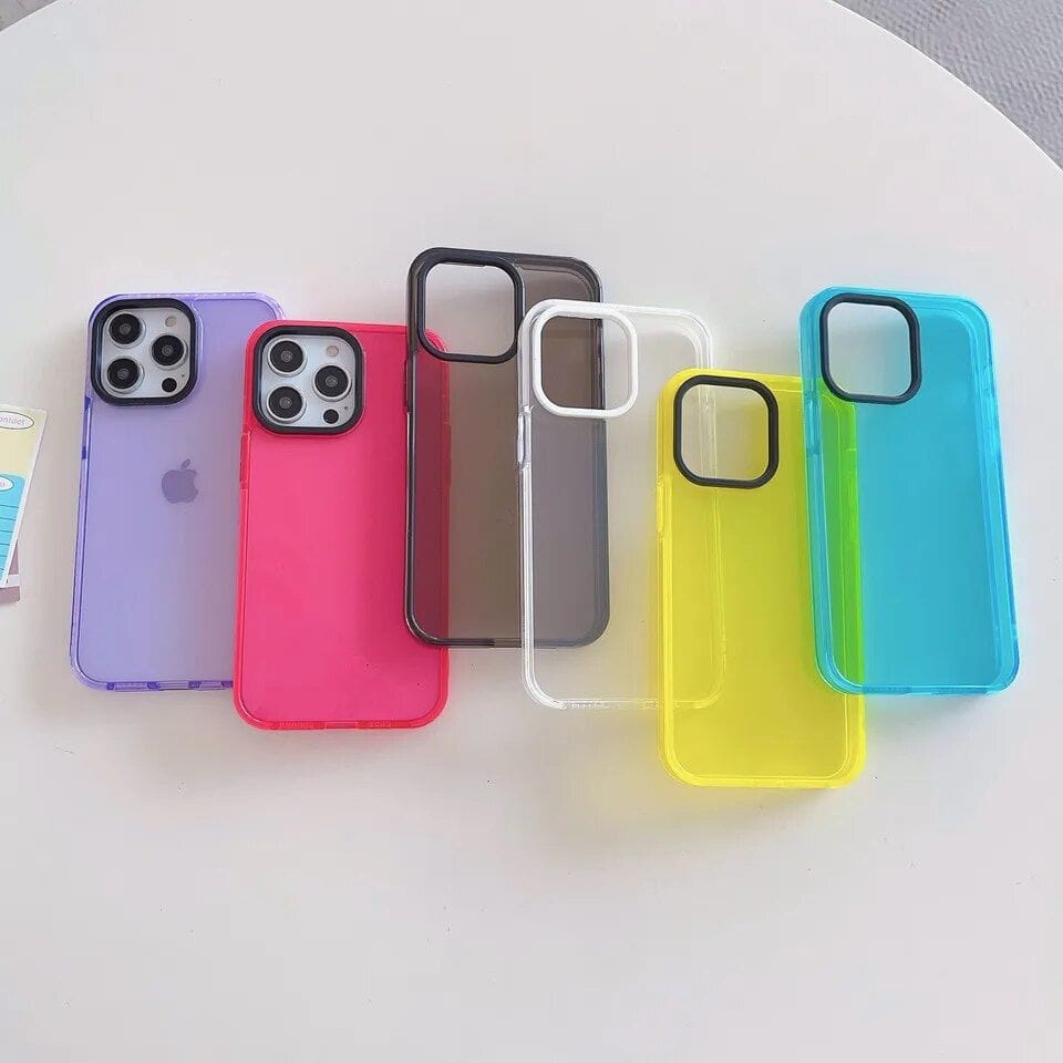 Neon iPhone Impact Soft Silicone Case-iPhone 14 Pro Max / Hot Pink
