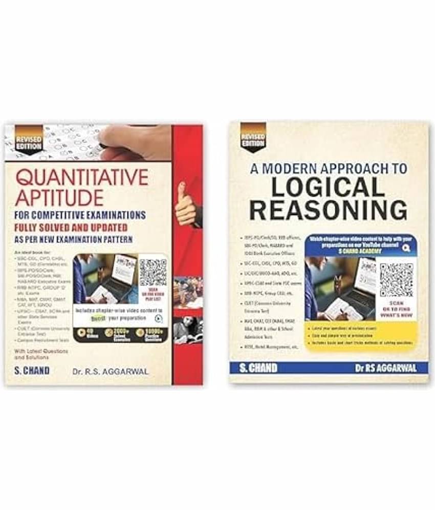 RS AGGARWAL 2025-26 EDITION Quantitative Aptitude & Logical Reasoning COMBO SET