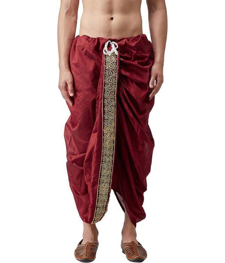 GN hub Maroon Dhoti